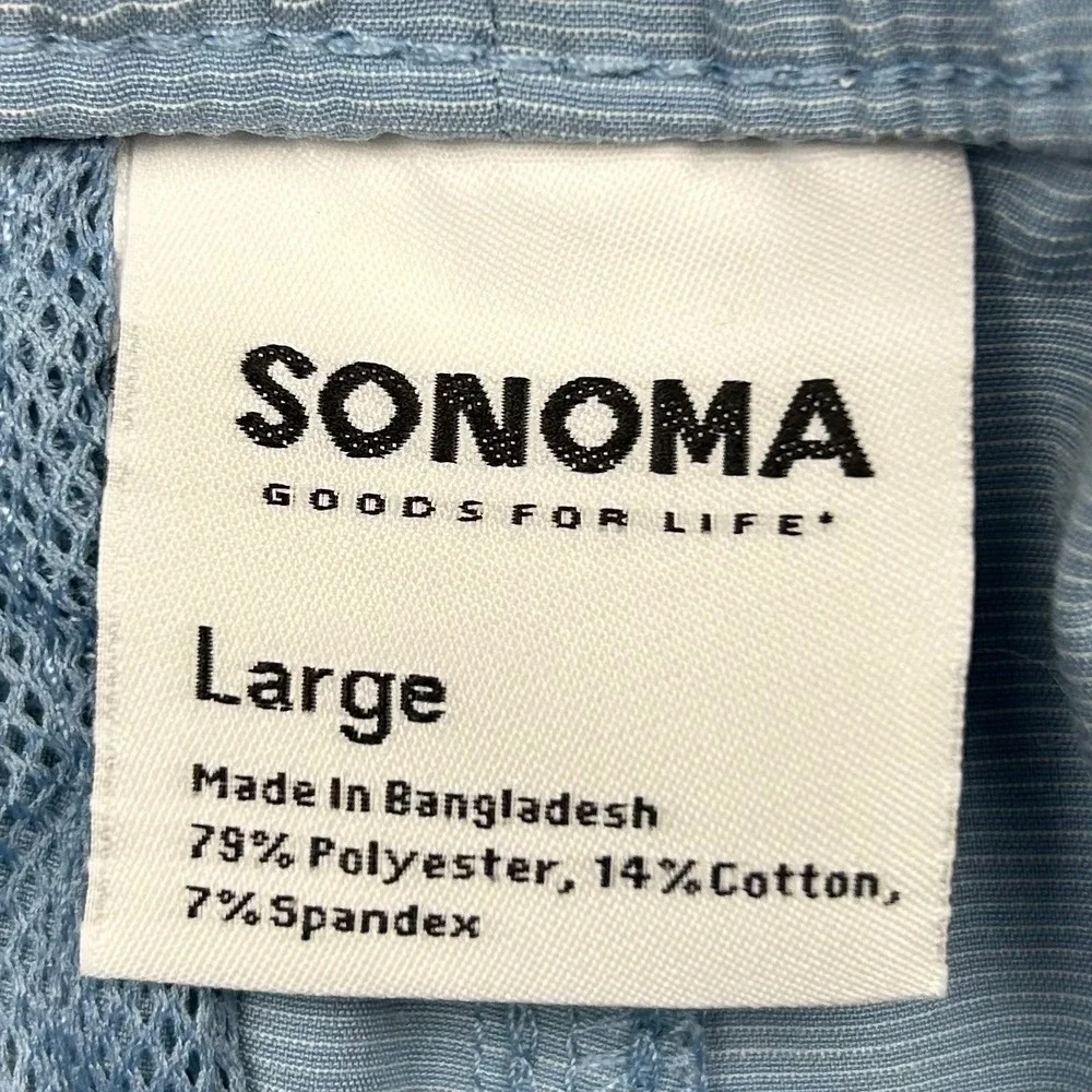 Sonoma Goods For Life Shorts Mens L Lazy Light Blue Hybrid Pull-On Twill Stretch